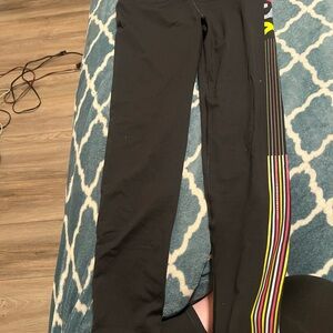 Victoria's Secret Black Leggings with Pink Interior